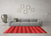 Machine Washable Abstract Orange Modern Area Rugs in a Living Room, wshabs22org