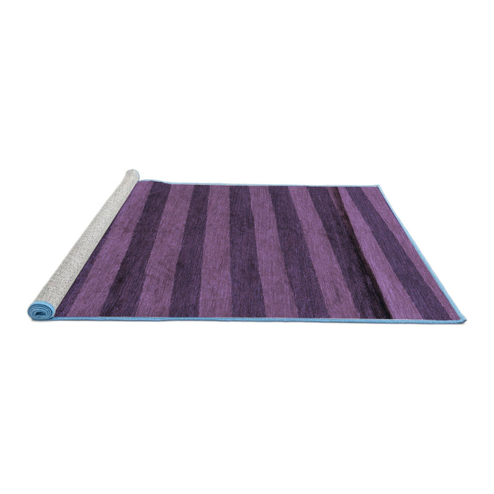 Sideview of Machine Washable Abstract Blue Modern Rug, wshabs22blu
