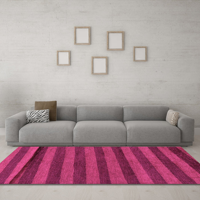 Machine Washable Abstract Purple Modern Area Rugs in a Living Room, wshabs22pur