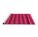 Sideview of Machine Washable Abstract Pink Modern Rug, wshabs22pnk