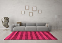 Machine Washable Abstract Pink Modern Rug, wshabs22pnk