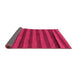 Sideview of Abstract Pink Modern Rug, abs22pnk