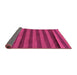 Sideview of Abstract Purple Modern Rug, abs22pur