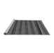 Sideview of Machine Washable Abstract Gray Modern Rug, wshabs22gry