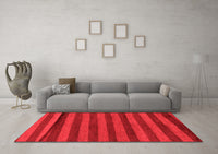 Machine Washable Abstract Red Modern Rug, wshabs22red