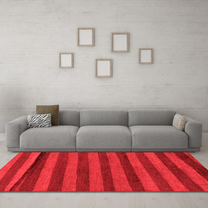 Modern Red Washable Rugs
