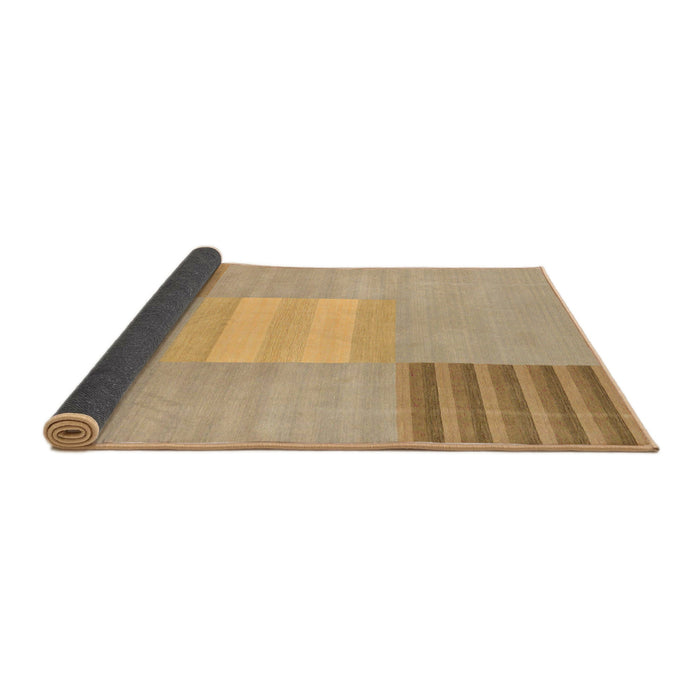 Sideview of Abstract Bronze Brown Modern Rug, abs23