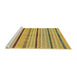 Sideview of Machine Washable Abstract Dark Golden Brown Rug, wshabs2300