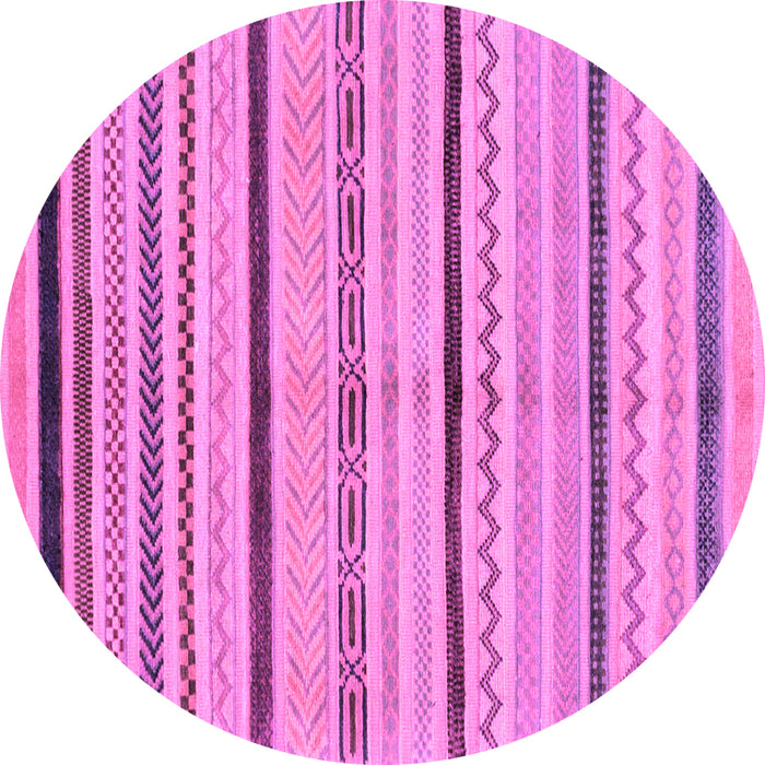 Round Abstract Purple Modern Rug, abs2300pur