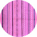 Round Abstract Purple Modern Rug, abs2300pur