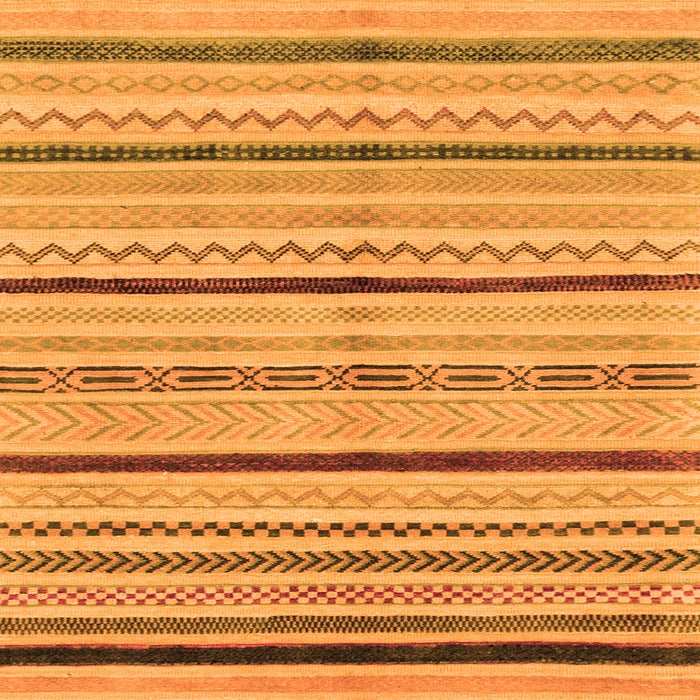 Square Machine Washable Abstract Orange Modern Area Rugs, wshabs2300org