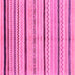 Square Abstract Pink Modern Rug, abs2300pnk