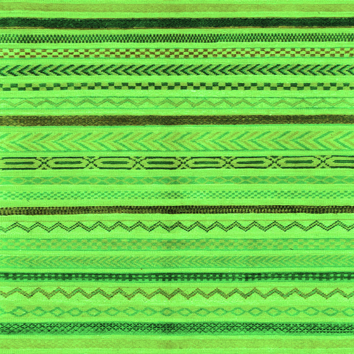 Square Machine Washable Abstract Green Modern Area Rugs, wshabs2300grn