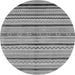 Round Abstract Gray Modern Rug, abs2300gry