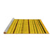 Sideview of Machine Washable Abstract Yellow Modern Rug, wshabs2300yw