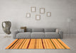 Machine Washable Abstract Orange Modern Area Rugs in a Living Room, wshabs2300org