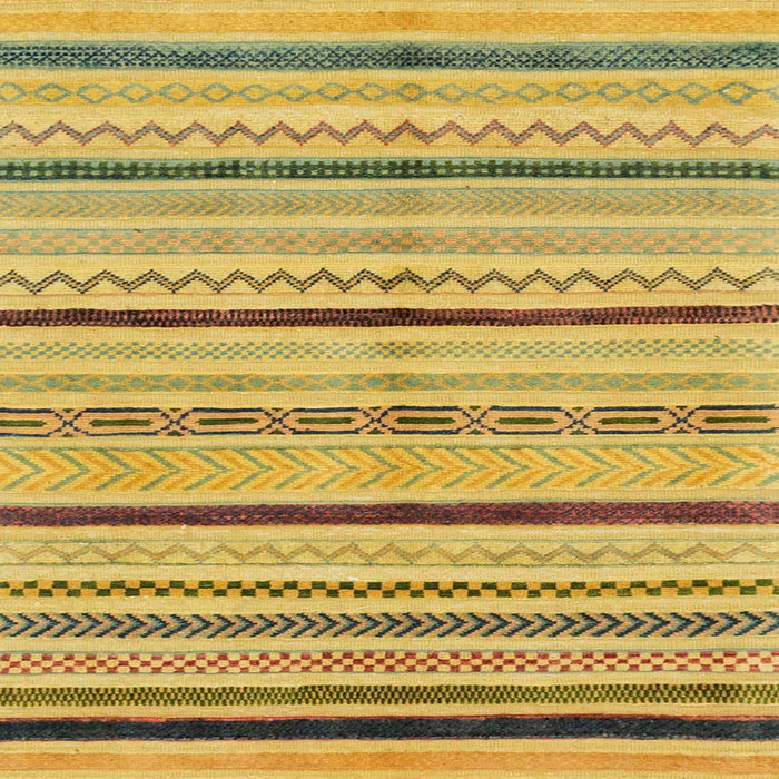 Square Machine Washable Abstract Dark Golden Brown Rug, wshabs2300