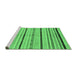 Sideview of Machine Washable Abstract Emerald Green Modern Area Rugs, wshabs2300emgrn