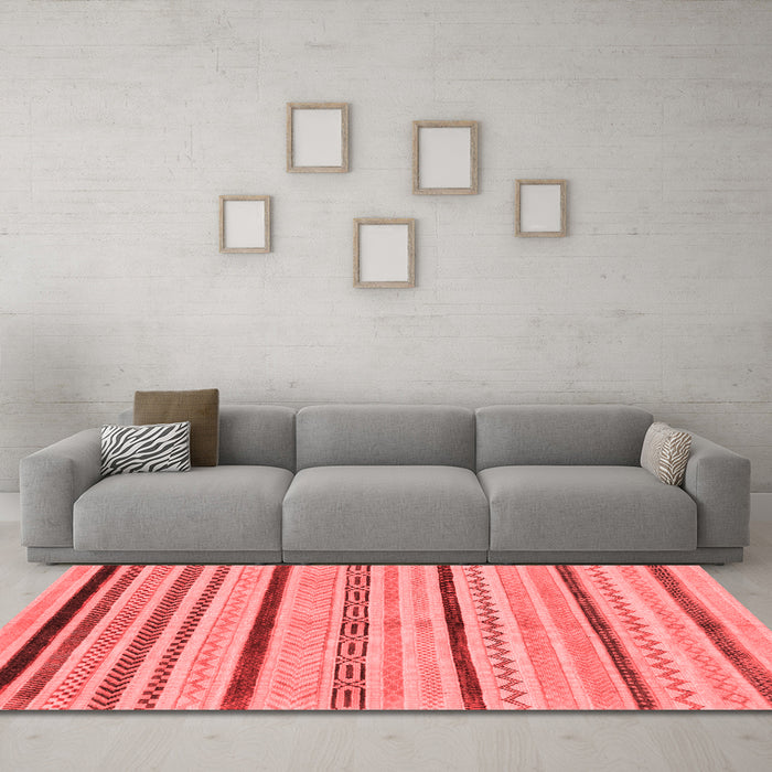Modern Red Washable Rugs