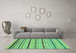 Machine Washable Abstract Turquoise Modern Area Rugs in a Living Room,, wshabs2300turq