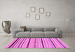 Machine Washable Abstract Purple Modern Area Rugs in a Living Room, wshabs2300pur