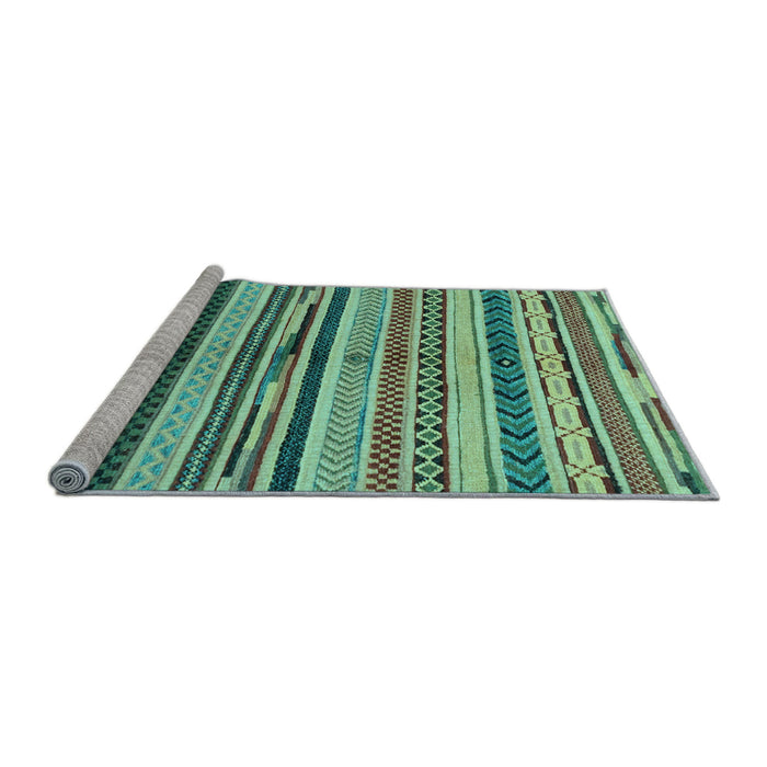Sideview of Machine Washable Abstract Light Blue Modern Rug, wshabs2301lblu