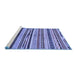 Sideview of Machine Washable Abstract Blue Modern Rug, wshabs2301blu