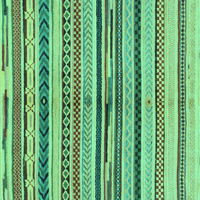 Square Machine Washable Abstract Turquoise Modern Area Rugs, wshabs2301turq