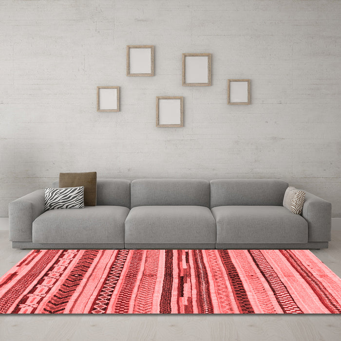Modern Red Washable Rugs