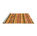 Sideview of Machine Washable Abstract Orange Modern Area Rugs, wshabs2301org