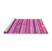 Sideview of Machine Washable Abstract Pink Modern Rug, wshabs2301pnk