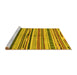 Sideview of Machine Washable Abstract Yellow Modern Rug, wshabs2301yw