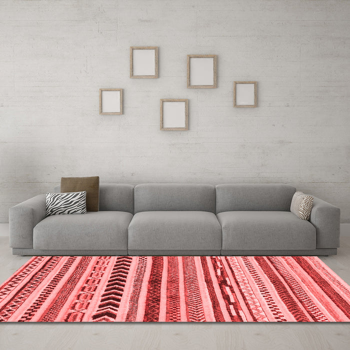 Modern Red Washable Rugs