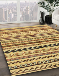 Abstract Light Brown Modern Rug, abs2302