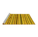 Sideview of Machine Washable Abstract Yellow Modern Rug, wshabs2302yw