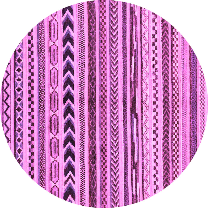Round Abstract Purple Modern Rug, abs2302pur