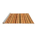 Sideview of Machine Washable Abstract Orange Modern Area Rugs, wshabs2302org