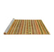 Sideview of Machine Washable Abstract Red Rug, wshabs2303