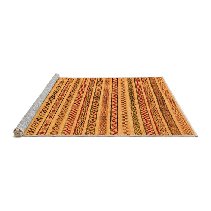 Sideview of Machine Washable Abstract Orange Modern Area Rugs, wshabs2303org