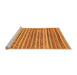 Sideview of Machine Washable Abstract Orange Modern Area Rugs, wshabs2303org