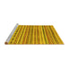 Sideview of Machine Washable Abstract Yellow Modern Rug, wshabs2303yw