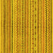 Square Abstract Yellow Modern Rug, abs2303yw