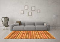 Machine Washable Abstract Orange Modern Rug, wshabs2303org