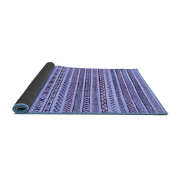 Sideview of Abstract Blue Modern Rug, abs2303blu