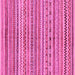 Square Abstract Pink Modern Rug, abs2303pnk