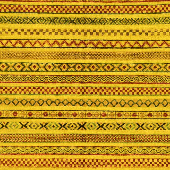 Machine Washable Abstract Yellow Modern Rug, wshabs2303yw