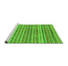 Sideview of Machine Washable Abstract Green Modern Area Rugs, wshabs2303grn