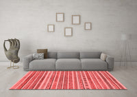 Machine Washable Abstract Red Modern Rug, wshabs2303red