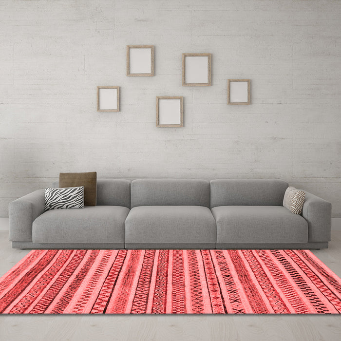 Modern Red Washable Rugs