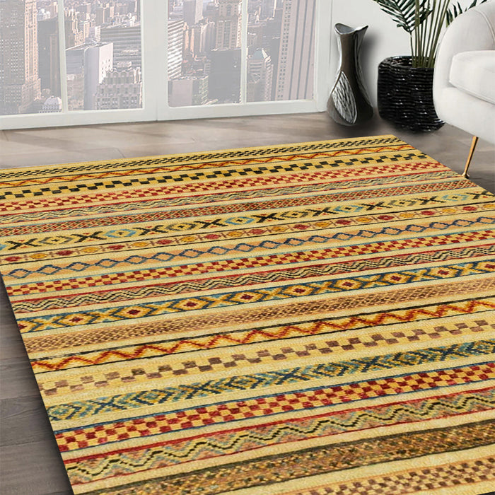 Machine Washable Abstract Red Rug in a Family Room, wshabs2303